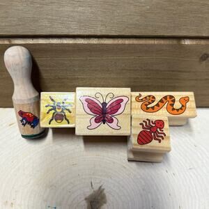 Rubber Stamps: Frog, insects and Snake